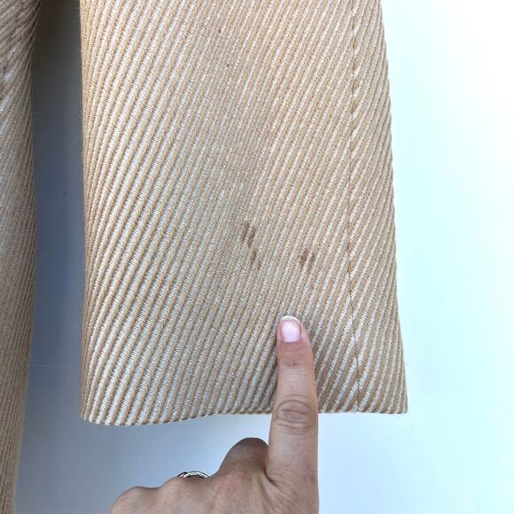 Acne Studios Beige Jumbo Twill Onesta Blazer Structured Ribbed 38 Wool 6 - Picture 12 of 12